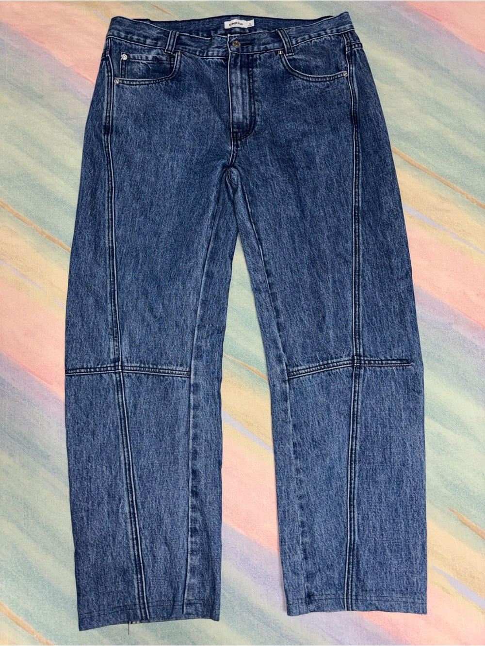 SIMKHAI high rise Barrel jeans in indigo size 32